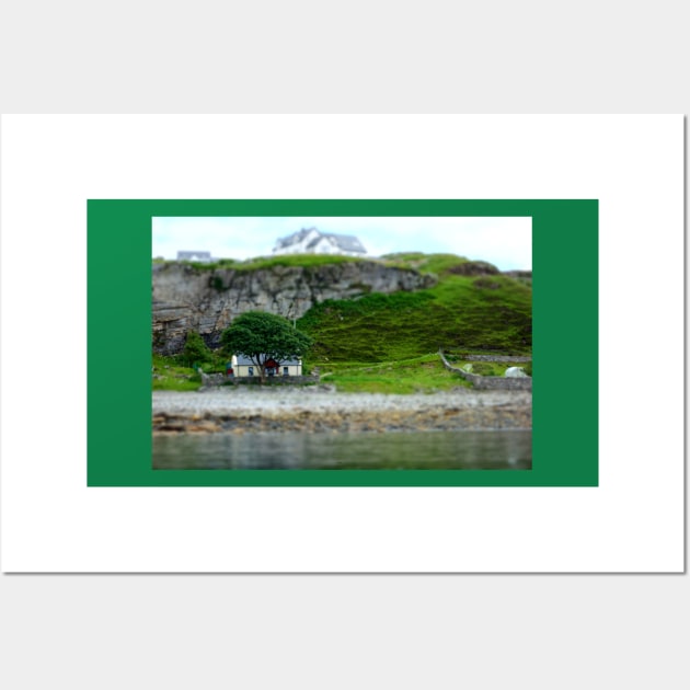 Miniature House on the Scottish Shore Wall Art by MJDiesl